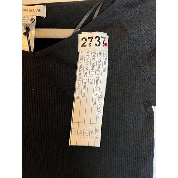 Urban Social Off The Shoulder Long Sleeve Top Black Size Small Boho - Picture 6 of 6